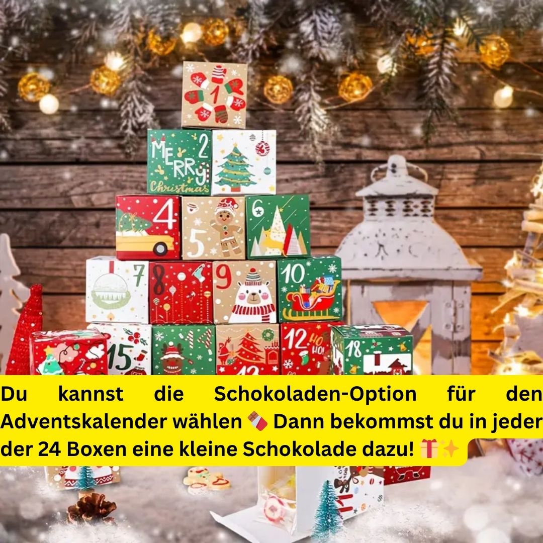 24 Custom Adventskalender – 24 Individuelle Foto-Magnete (50mmX50mm)