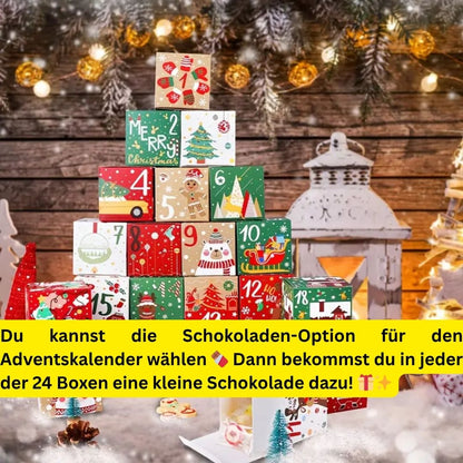 24 Custom Adventskalender – 24 Individuelle Foto-Magnete (50mmX50mm)