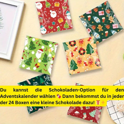 24 Custom Adventskalender – 24 Individuelle Foto-Magnete (50mmX50mm)